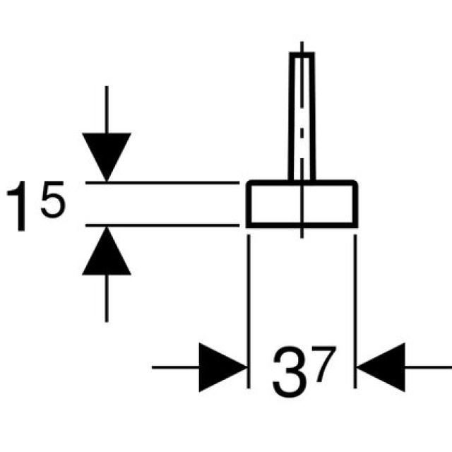 GEBERIT GRILLE DE SOUPAPE NOIR
352.323