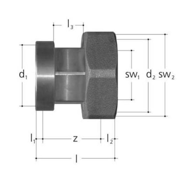 JRG MUFFEN-VERSCHR. BR2 A. BR1
8360.040 DN 40 2 1/4" - 1 3/4"
