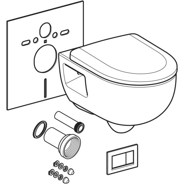 Set complet pour système de WC
504.078 Renova avec plaque de
déclenchement: WC suspendu
TurboFlush, forme semi-fermée, avec
set antibruit, avec plaque de
déclenchement Sigma20 - angulaire, blanc