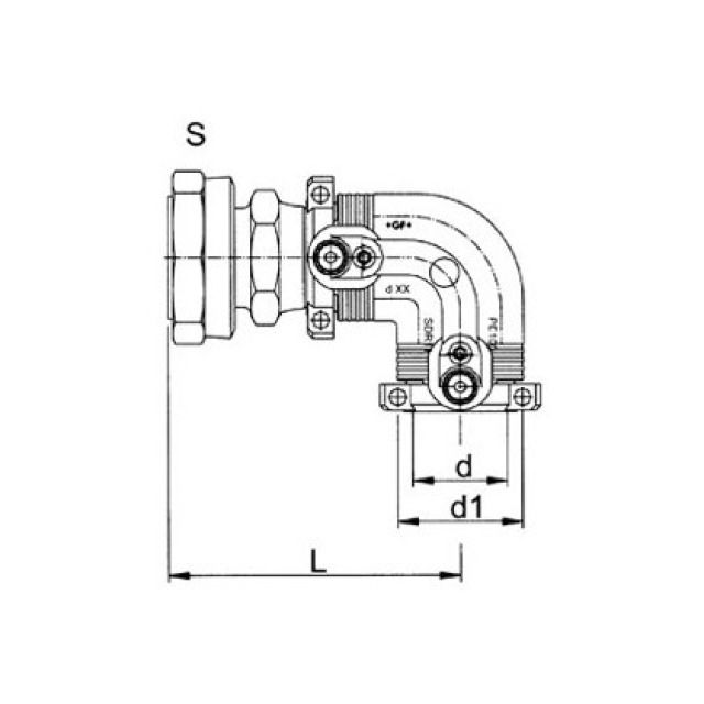 GF ELGEF UEBERGANGSW. 90°
720.100.011     63 MM /     2"