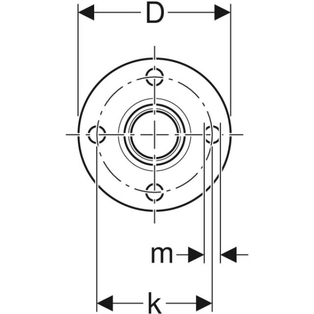 Geberit Mapress Therm Flansch PN6,
mit Pressmuffe: d=88.9mm,
DN=80