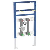 Élément Geberit Duofix pour lavabo, 82–98 cm, robinetterie monobloc, avec une unité pour compteur d’eau et une unité d’eau avec robinet d’arrêt encastré JRG LegioStop® et té de raccordement