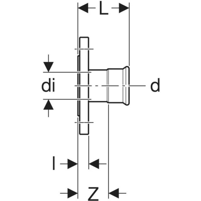 Geberit Mapress Therm Flansch PN6,
mit Pressmuffe: d=88.9mm,
DN=80