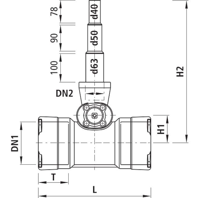 COMBI-T BAIO SORTI EMB PE 4381
SOUDER DN 200 PE D 63-50-40 MM