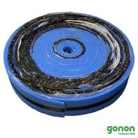 Bande d'isolation goRoll avec équerre PE autocollante et bandes adhésives pour la fixation au mur