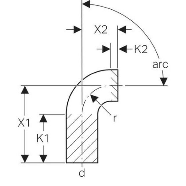 GEBERIT PE COUDE A GRAND RAYON
360.055       90°        40 MM