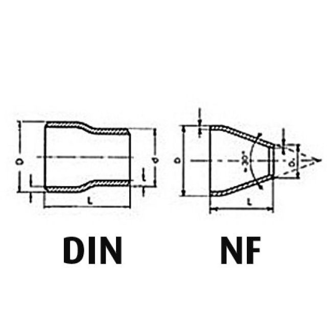 REDUZIERSTUECK KONZ. DIN
42.4 /  33.7 MM