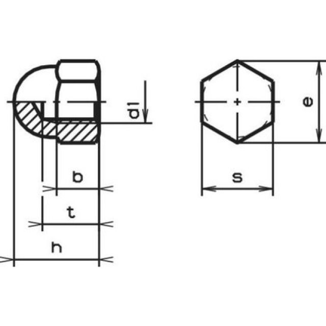 ECROUS BORGNES FORME HAUTE
INOX A2 M 20