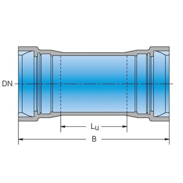 MANCHON-COULISSANT FONTE DN125
TYPE U BLS (SANS BAGUE DE SERRAGE)
ARTICLE : F0125.000.4820