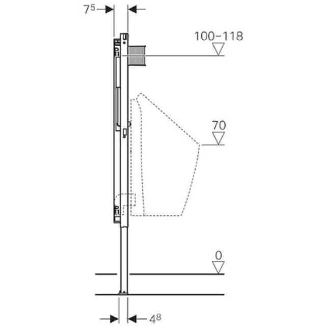 DUOFIX-URINAL-ELEMENT UNIV.
111.677  TYP 112/130
FUER SPRUEHKOPF