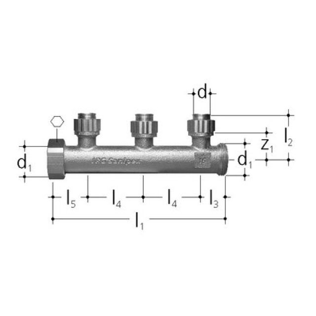 SANIPEX DISTRIBUTEUR A 3 DEPARTS
5422.020                 20 MM