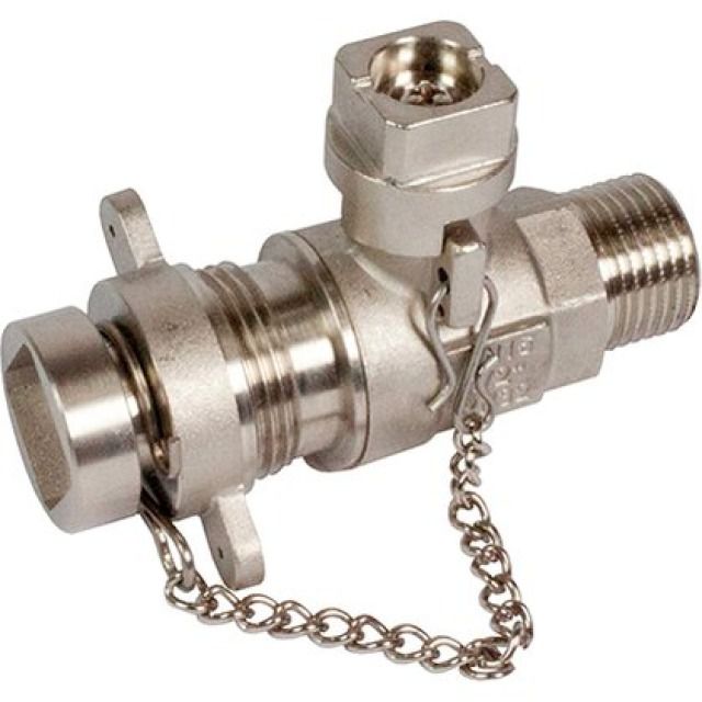 FUELL-UND ENTLEERHAHNEN ROYAL
1/2"IG VERNICKELT M. KAPPE