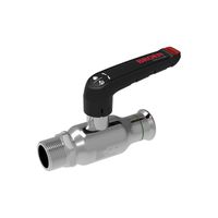 Robinet à bille BROEN BALLOFIX Full Flow, raccord à sertir × filetage extérieur, acier inoxydable