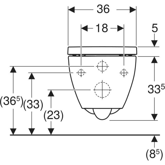 Set de WC suspendu à fond creux
502.774 Acanto forme fermée
TurboFlush, avec siège de WC