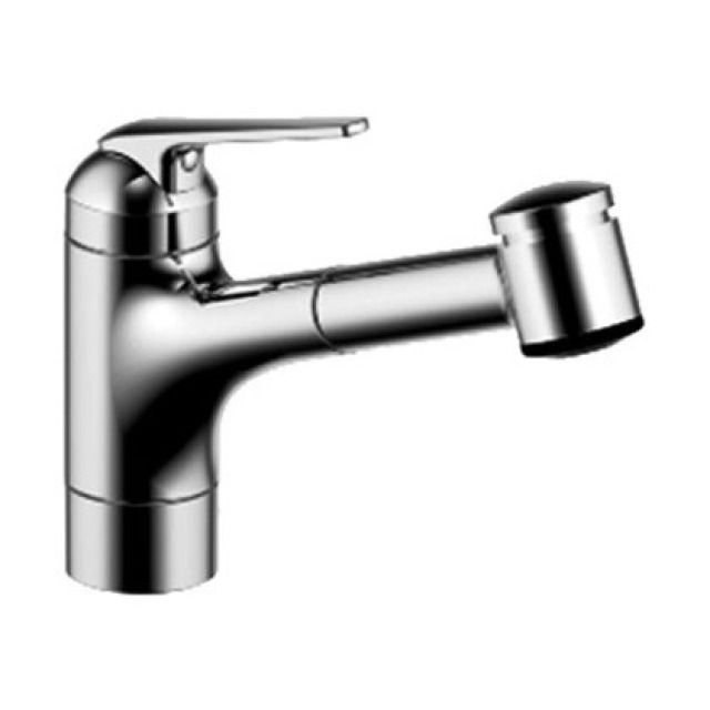 Mélangeur d'évier DOMO.5
S 230 mm goulot orientable
membrane d'étanchéité, douche
extensible réglable, tuyaux de
raccordement flexibles 3/8"
groupe acoustique I - Coloris: chromeline