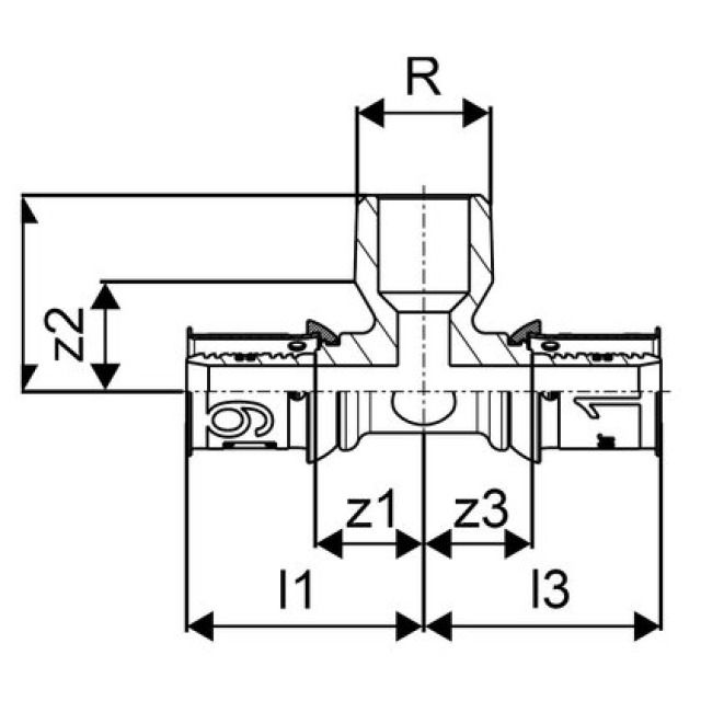 GF Uponor S-Press
té mâle 25-R3/4"MT-25