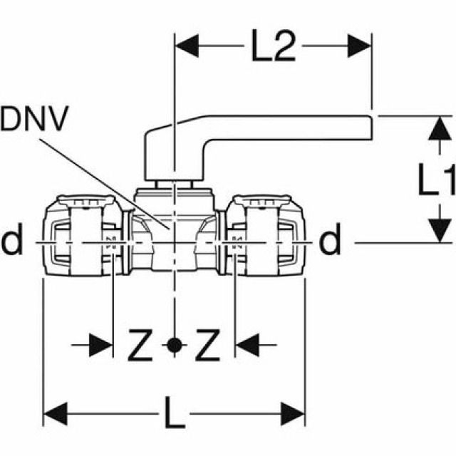 FLOWFIT ROBINET À BILLE AV.LEVIER
619.854   D=40
