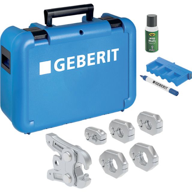 Outil à presser Geberit
dans coffre
691.197  orientables [2] - 1x Einschubtiefensch.m.Markierstift
Pressringeschwen. [1]/[2] 15-35mm