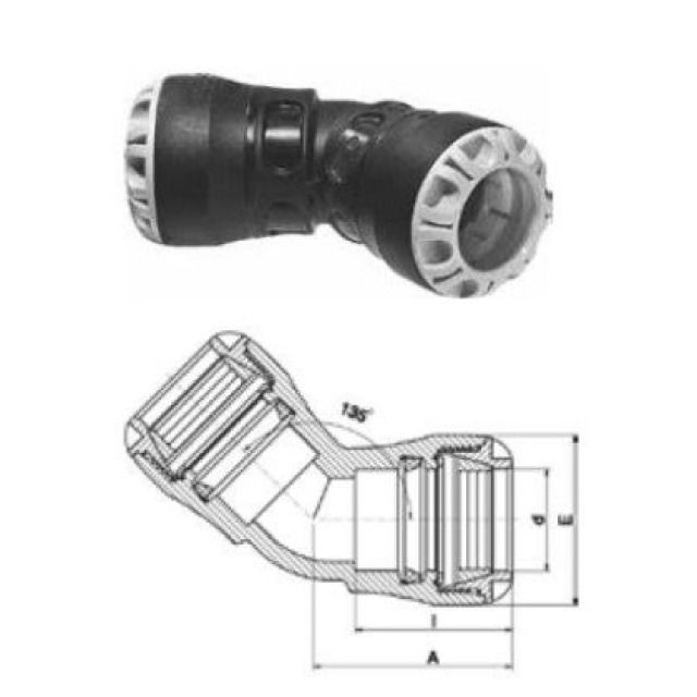 PLASSON WINKEL 45°
1006       32 MM