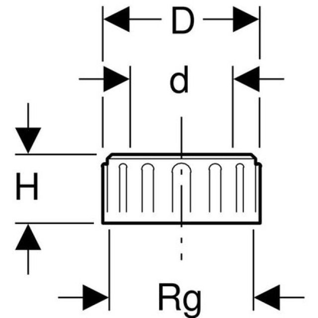GEBERIT CAPE DE FERMETURE
365.781                  75 MM
