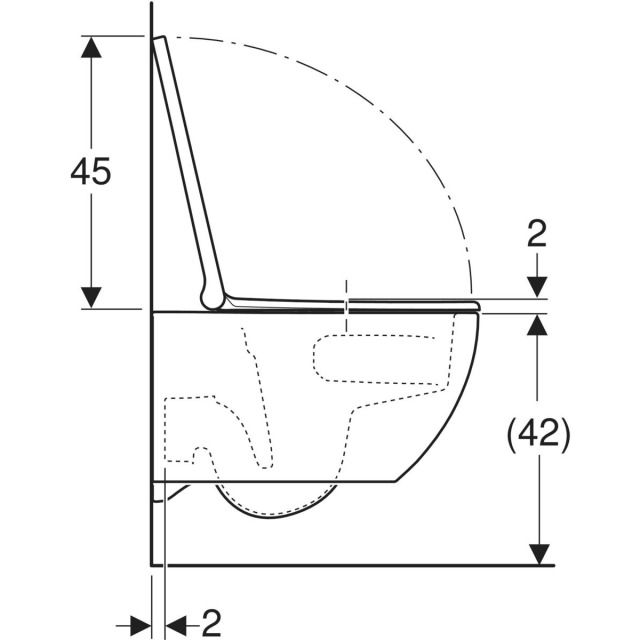 Set de WC suspendu à fond creux
502.774 Acanto forme fermée
TurboFlush, avec siège de WC