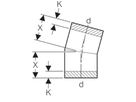 Geberit PE-HD, Coude à segement 15°