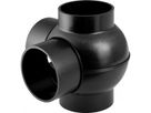 Geberit PE-HD, Embranchement boule 88.5° à deux départs , raccords 90° décalés