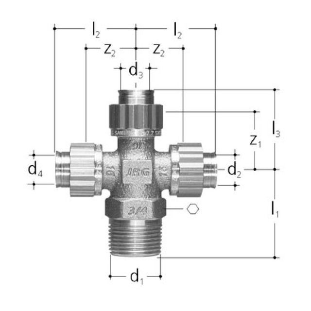 SANIPEX KREUZ
5479.908   1/2" -16 -16 -16 MM