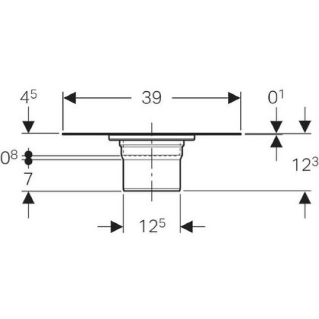 GEBERIT EDELSTAHLFLANSCH
388.101 VARINO BODENEIN/ABLAUF