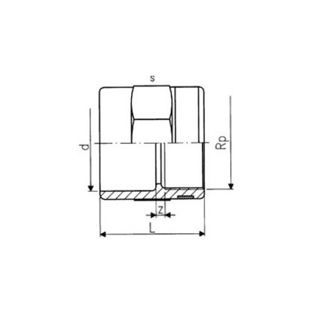 GF-PVC  RACC. F/F D 25-3/4
NO. 721.910.207