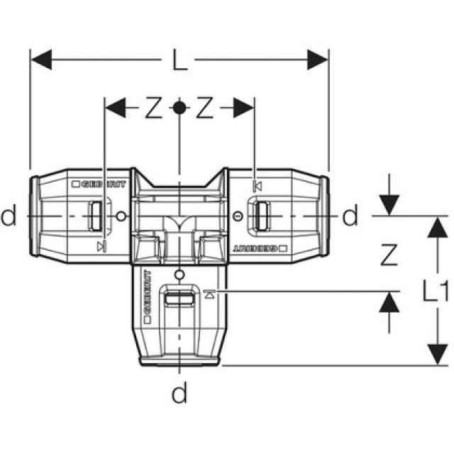PFIT T-STUECK 90° EGAL
650.310                  16 MM