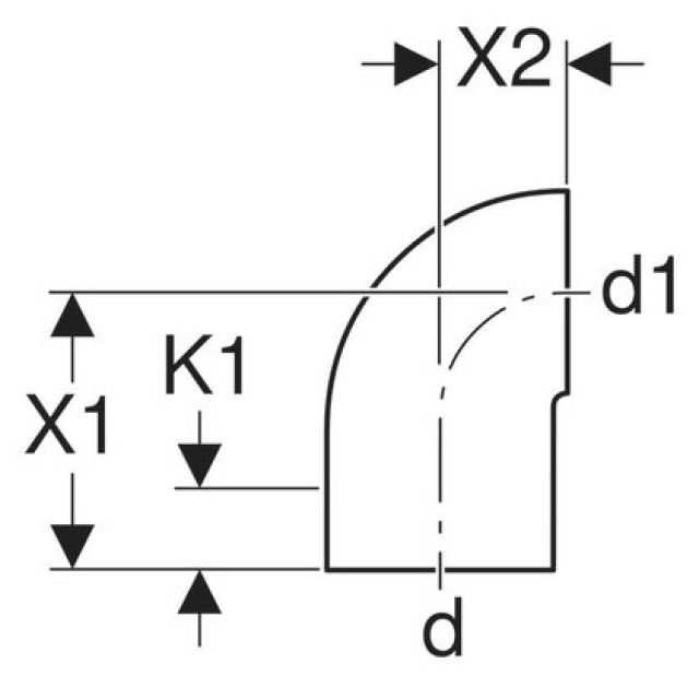 GEBERIT PE EQUERRE RACCORD 90°
363.062             50 / 56 MM