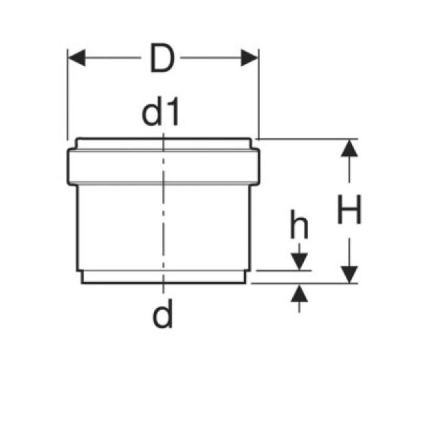 GEBERIT PE MANCHON A EMBOÎTER
361.752  REDUIT  56 /  50 MM
avec joint à lèvres