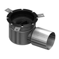 ACO, Corps de siphon horizontal, avec siphon anti-odeur, plusieurs parties