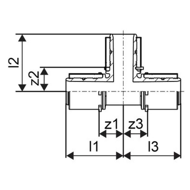 GF Uponor S-Press
Té égal PPSU 75-75-75
