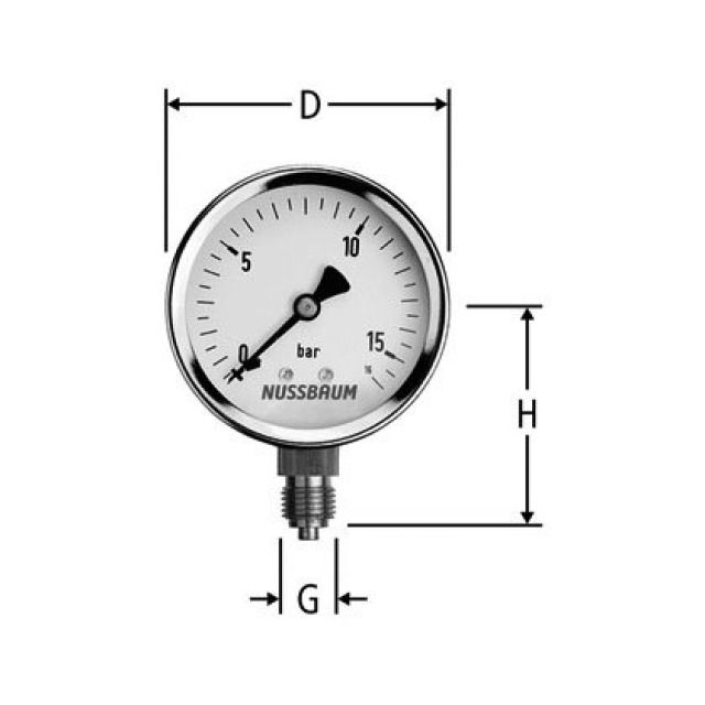 MANOMETRE 16 BAR 1/4"
NU 66050