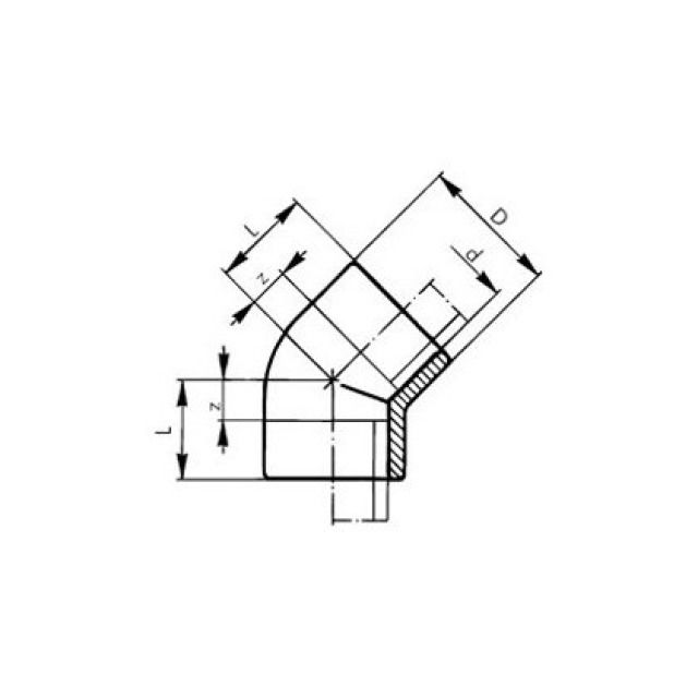 GF INSTAFLEX WINKEL 45°
5010 D=  32 MM 761066613
