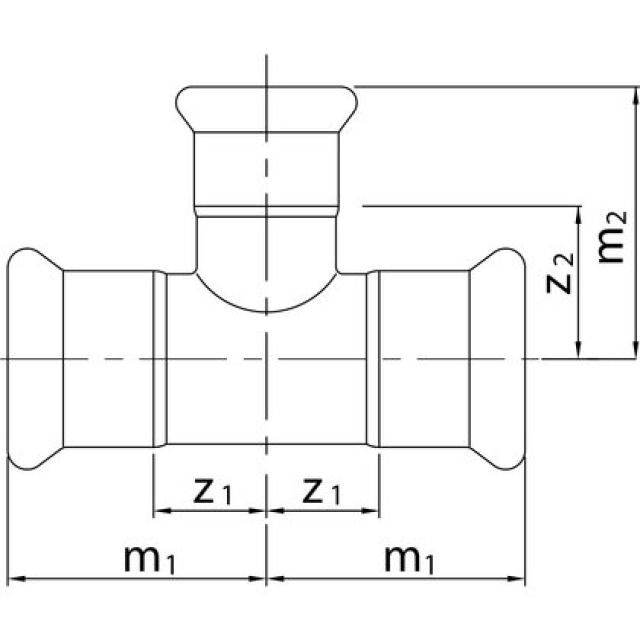 PROFITEC PRESSINOX - FIG. 15
TÉ RÉDUIT 88.9 - 54 - 88.9MM