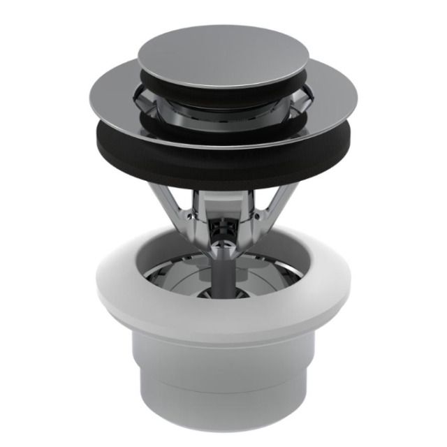 Ablaufventil, Automatic Clic &
immer offen, 63 mm x G1 1/4", Chrom