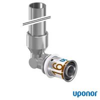 Uponor S-Press PLUS coude de raccordement HK plated 16-15CU l=350mm