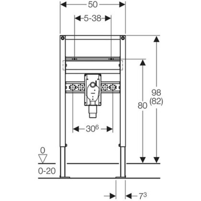 DUOFIX-ELEMENT FUER WASCHTISCH
111.547 MIT UP-SIFON TYP 98/82