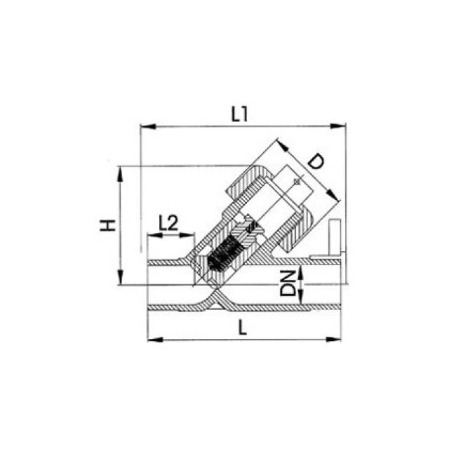 GF PVC-U SCHRAEG-RUECKSCHLV.
161 303 008              32 MM