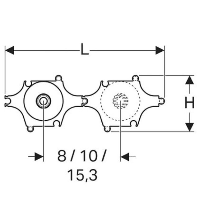 Set de raccord droit, prémonté
602.295 p. MeplaFix 1/2"X1/2"