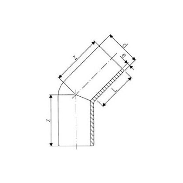 COUDE PE-100   S-5  PN16
45° - 63 MM