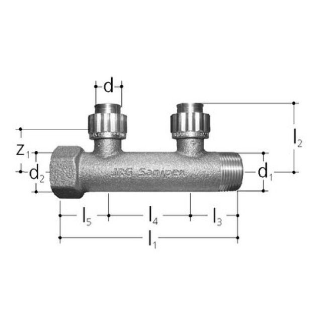 SANIPEX DISTR. A ENCASTRER
2 DEPARTS  5427.220    20 MM - 3/4"