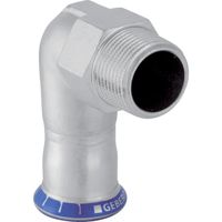Geberit Mapress Equerre intermédiaire 90° acier inoxydable avec filetage extérieur