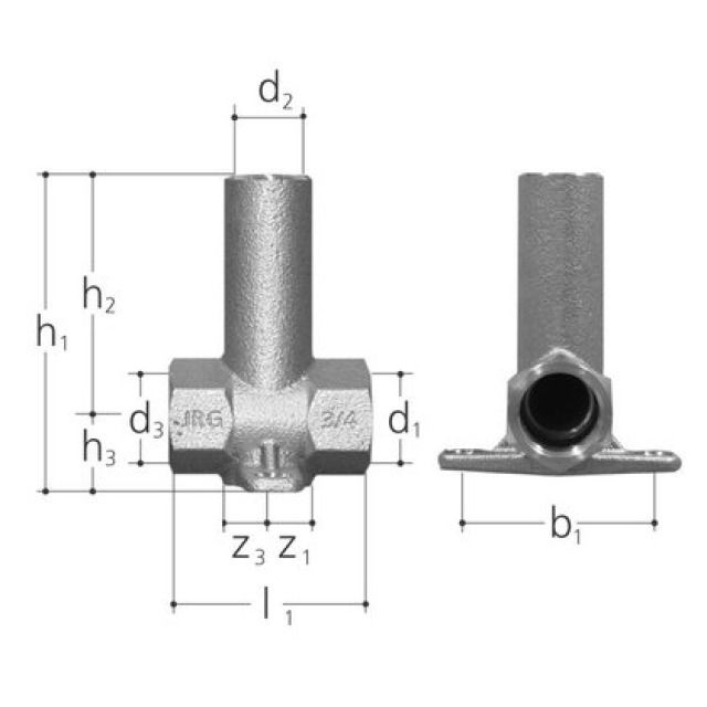 SANIPEX T-STUECK AUS ROTGUSS
5458.095      3/4 - 1/2 - 3/4"
