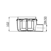 ACO, Corps de siphon, Flatline, raccordement latéral