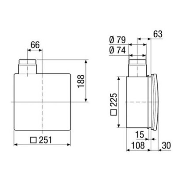 UNTERPUTZGEHAEUSE
ER-UP/G   F.VENTIL. ER60/ER101