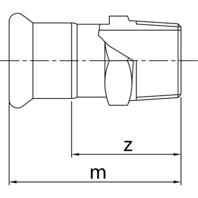 PROFITEC PRESSINOX - FIG. 18
PIÈCE INTERMÉDIAIRE
AVEC FILETAGE M
2 1/2" - 76.1 MM